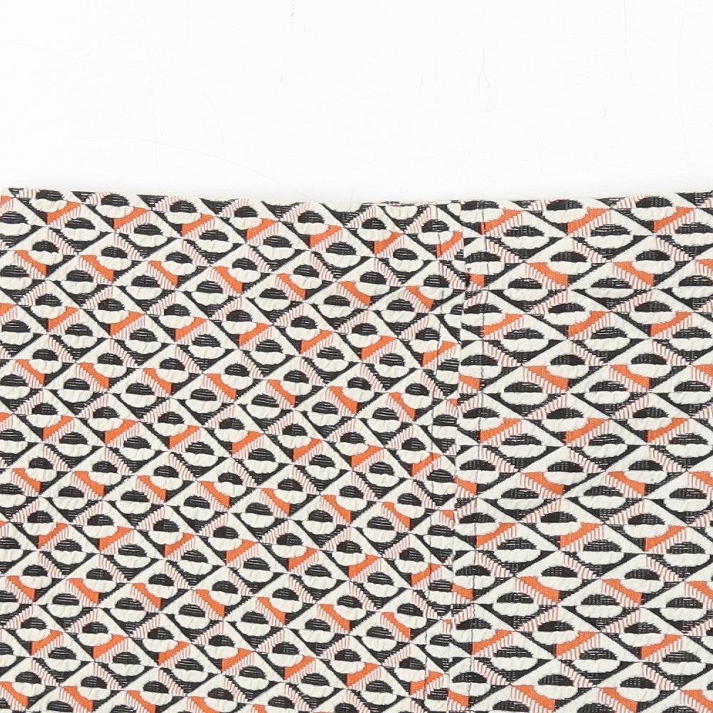 Pull&Bear Womens Multicoloured Geometric Polyester A-Line Skirt Size M