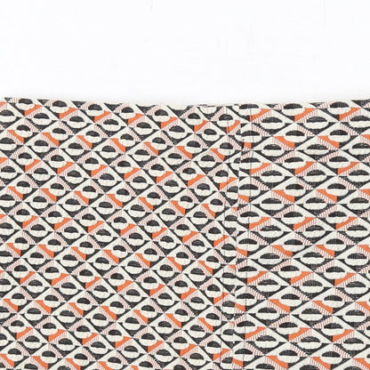 Pull&Bear Womens Multicoloured Geometric Polyester A-Line Skirt Size M