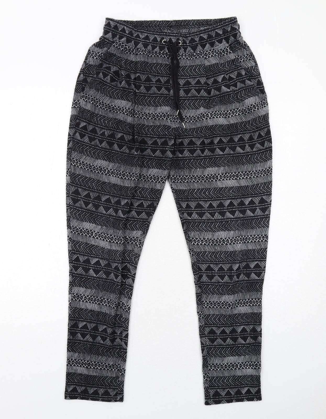 Womens UK Size S H&M Regular Fit Jogger Black Trousers