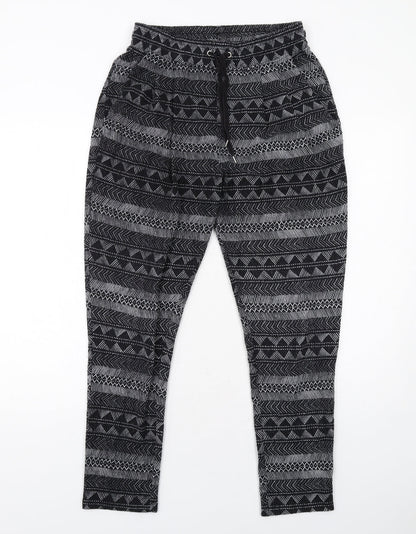 Womens UK Size S H&M Regular Fit Jogger Black Trousers