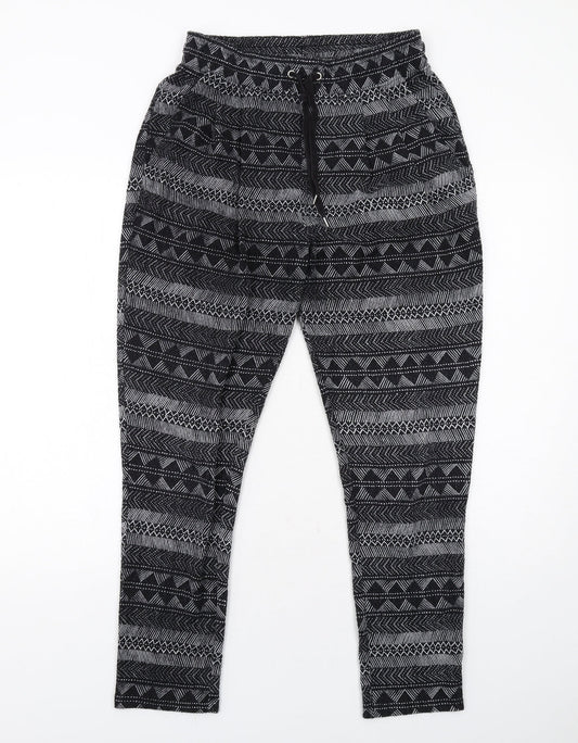 Womens UK Size S H&M Regular Fit Jogger Black Trousers