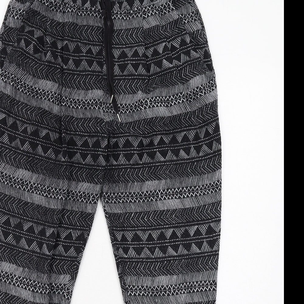 Womens UK Size S H&M Regular Fit Jogger Black Trousers