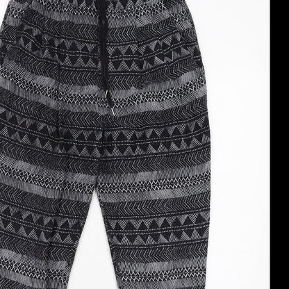 Womens UK Size S H&M Regular Fit Jogger Black Trousers