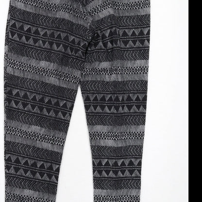 Womens UK Size S H&M Regular Fit Jogger Black Trousers