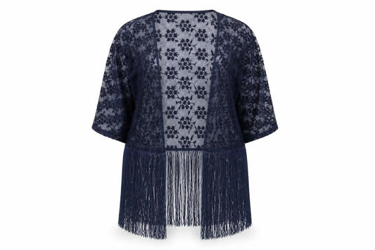 H&M Womens Blue Polyamide Kimono Blouse Size S V-Neck