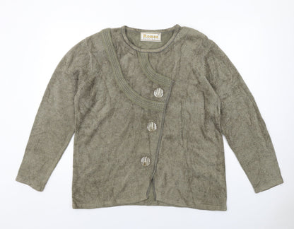 Womens UK Size M Roman Green Cardigan Jumper