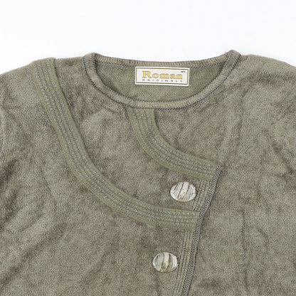 Womens UK Size M Roman Green Cardigan Jumper