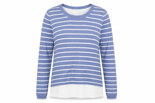 Womens UK Size XS Fransa Blue Pullover Jumper