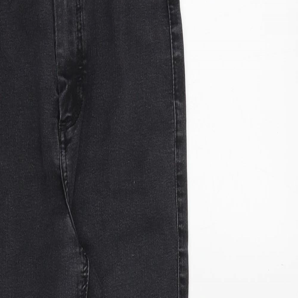 Topshop Womens Grey Cotton Skinny Jeans Size 24 in Slim Zip