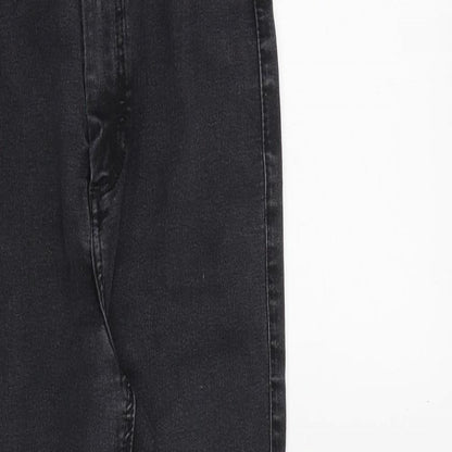 Topshop Womens Grey Cotton Skinny Jeans Size 24 in Slim Zip