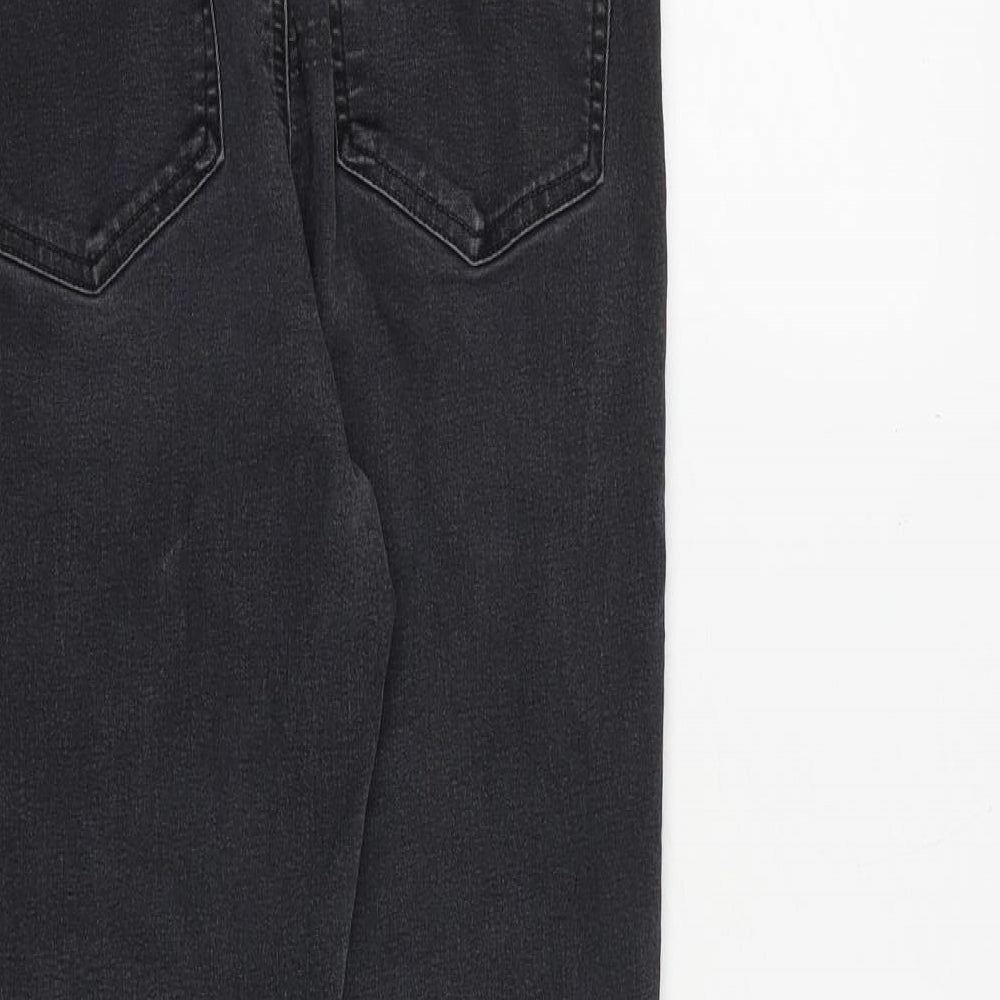 Topshop Womens Grey Cotton Skinny Jeans Size 24 in Slim Zip