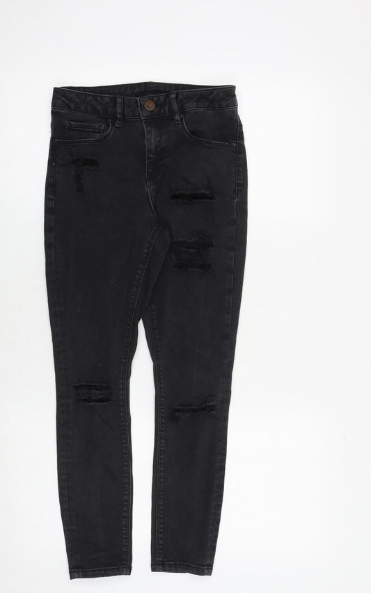 ASOS Womens Black Cotton Skinny Jeans Size 26 in Regular Zip