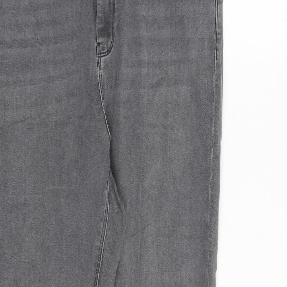 ASOS Womens Grey Cotton Skinny Jeans Size 32 in L30 in Regular Zip