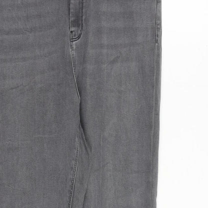 ASOS Womens Grey Cotton Skinny Jeans Size 32 in L30 in Regular Zip