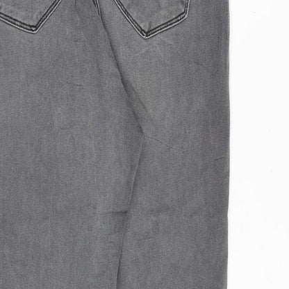 ASOS Womens Grey Cotton Skinny Jeans Size 32 in L30 in Regular Zip