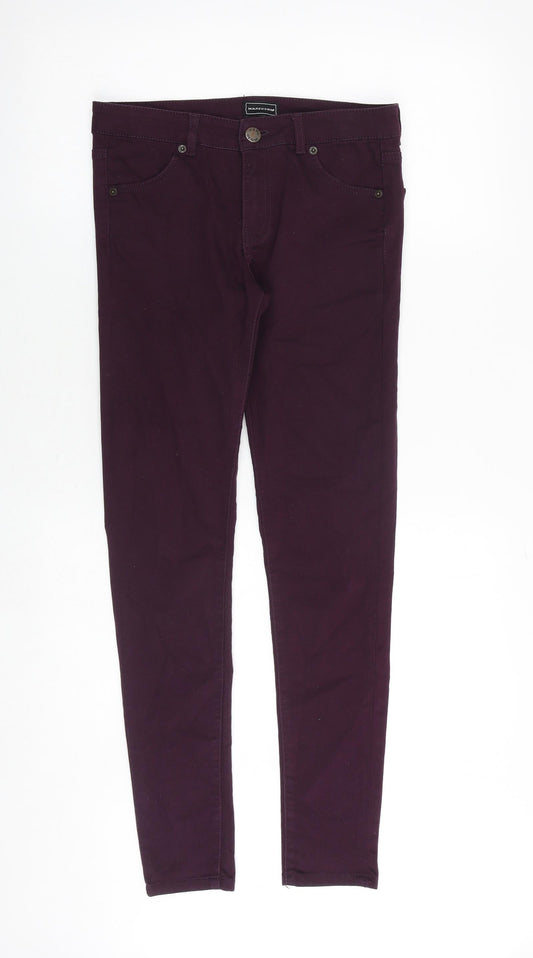 Womens UK Size 12 Waredenim Regular Fit Skinny Purple Jeans