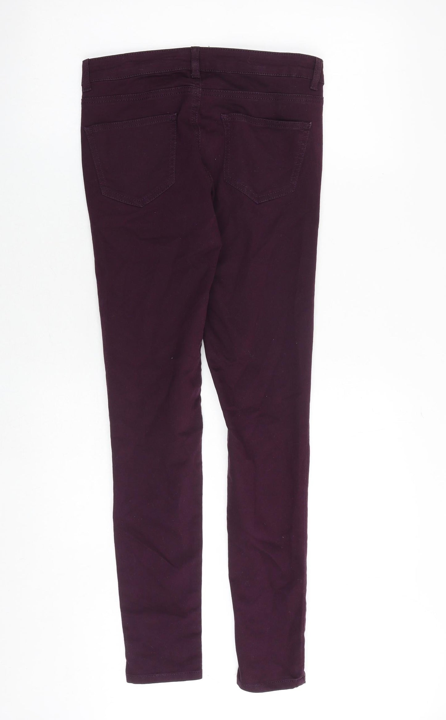 Womens UK Size 12 Waredenim Regular Fit Skinny Purple Jeans