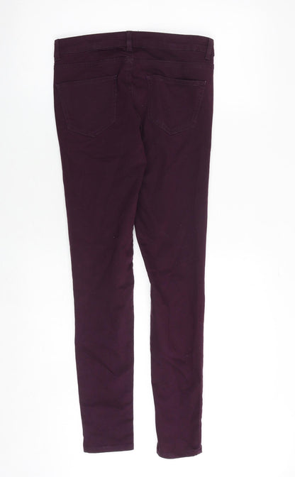 Womens UK Size 12 Waredenim Regular Fit Skinny Purple Jeans