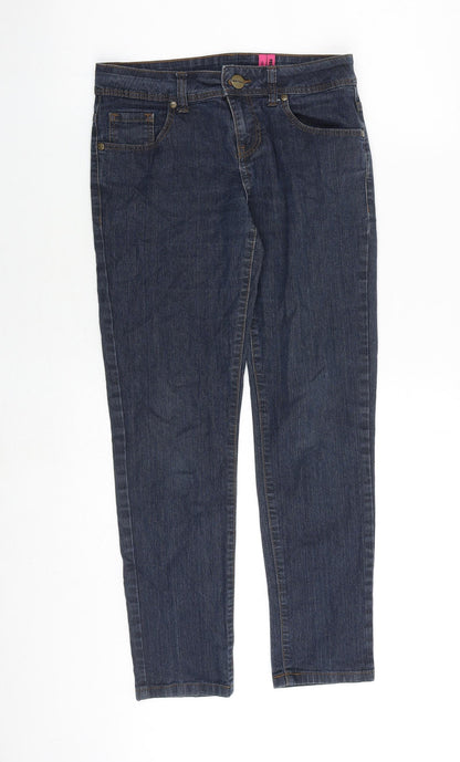 Womens UK Size 10 YESYES Regular Fit Tapered Blue Jeans