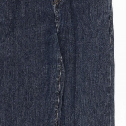 Womens UK Size 10 YESYES Regular Fit Tapered Blue Jeans