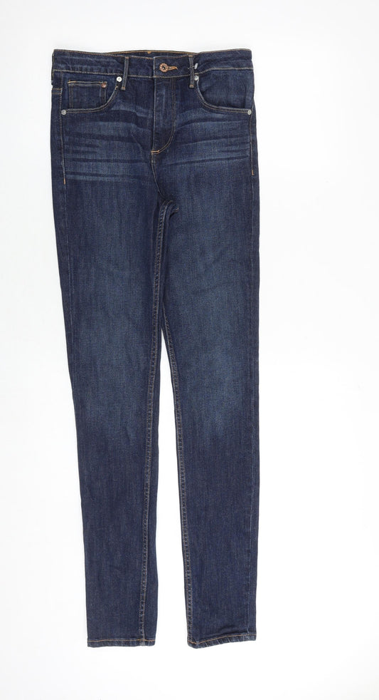 H&M Mens Blue Cotton Skinny Jeans Size 28 in L32 in Slim Zip