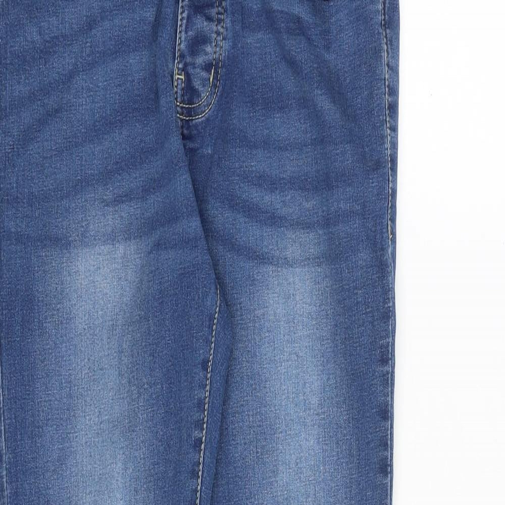Boohoo Mens Blue Cotton Skinny Jeans Size 30 in Slim Button