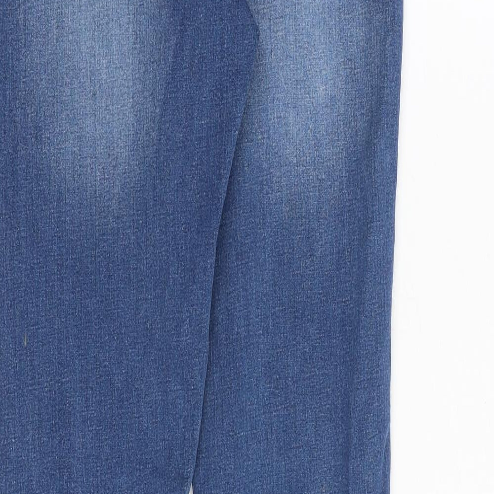 Boohoo Mens Blue Cotton Skinny Jeans Size 30 in Slim Button