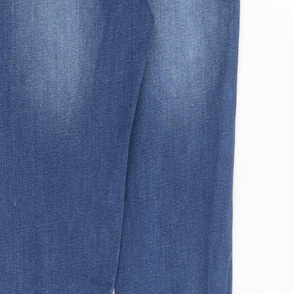 Boohoo Mens Blue Cotton Skinny Jeans Size 30 in Slim Button