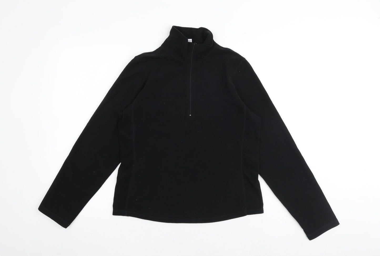 Gap Womens Black Polyester Pullover Sweatshirt Size S Zip