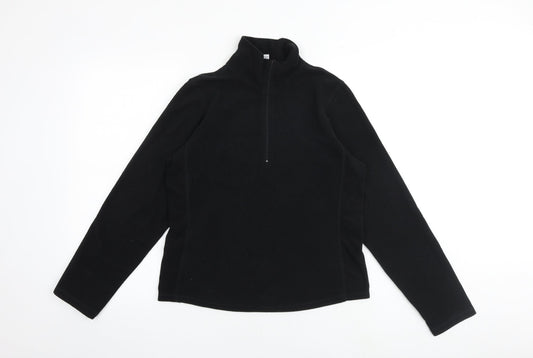 Gap Womens Black Polyester Pullover Sweatshirt Size S Zip