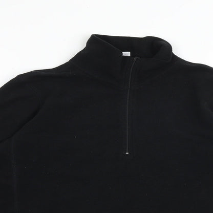 Gap Womens Black Polyester Pullover Sweatshirt Size S Zip