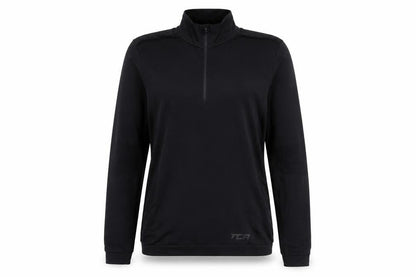 TCA Womens Black Polyester Pullover Casual Size S High Neck Zip