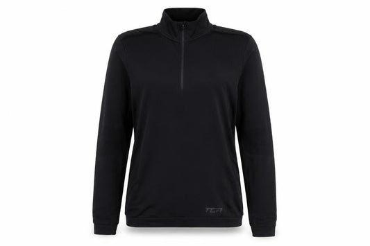TCA Womens Black Polyester Pullover Casual Size S High Neck Zip
