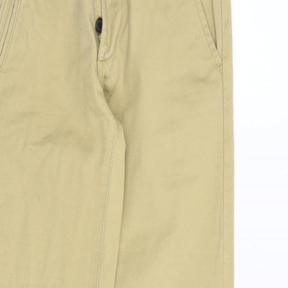 Topman Mens Beige Cotton Chino Trousers Size 28 in Regular Button
