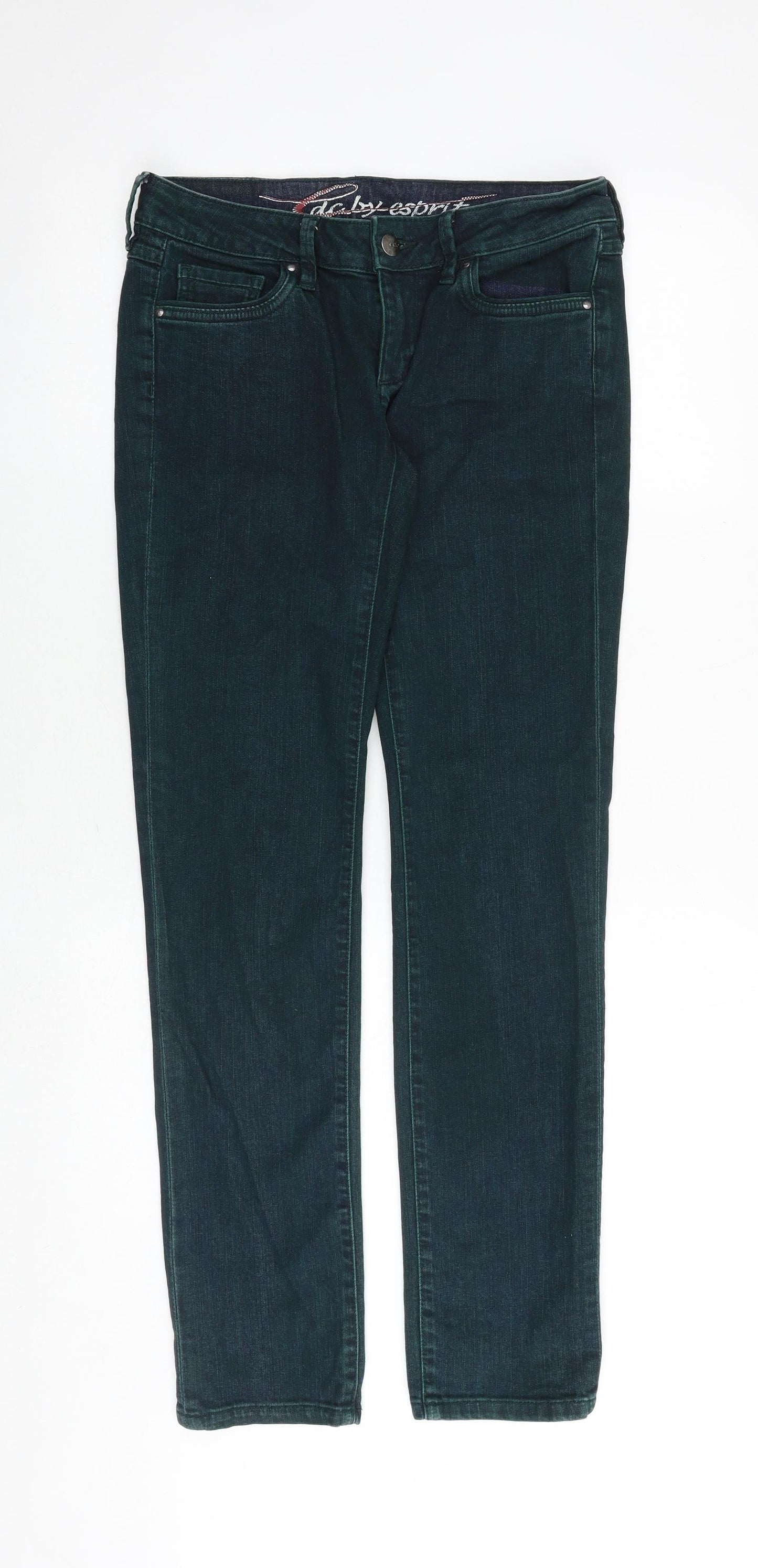 EDC Womens Green Cotton Skinny Jeans Size 28 in L32 in Regular Zip