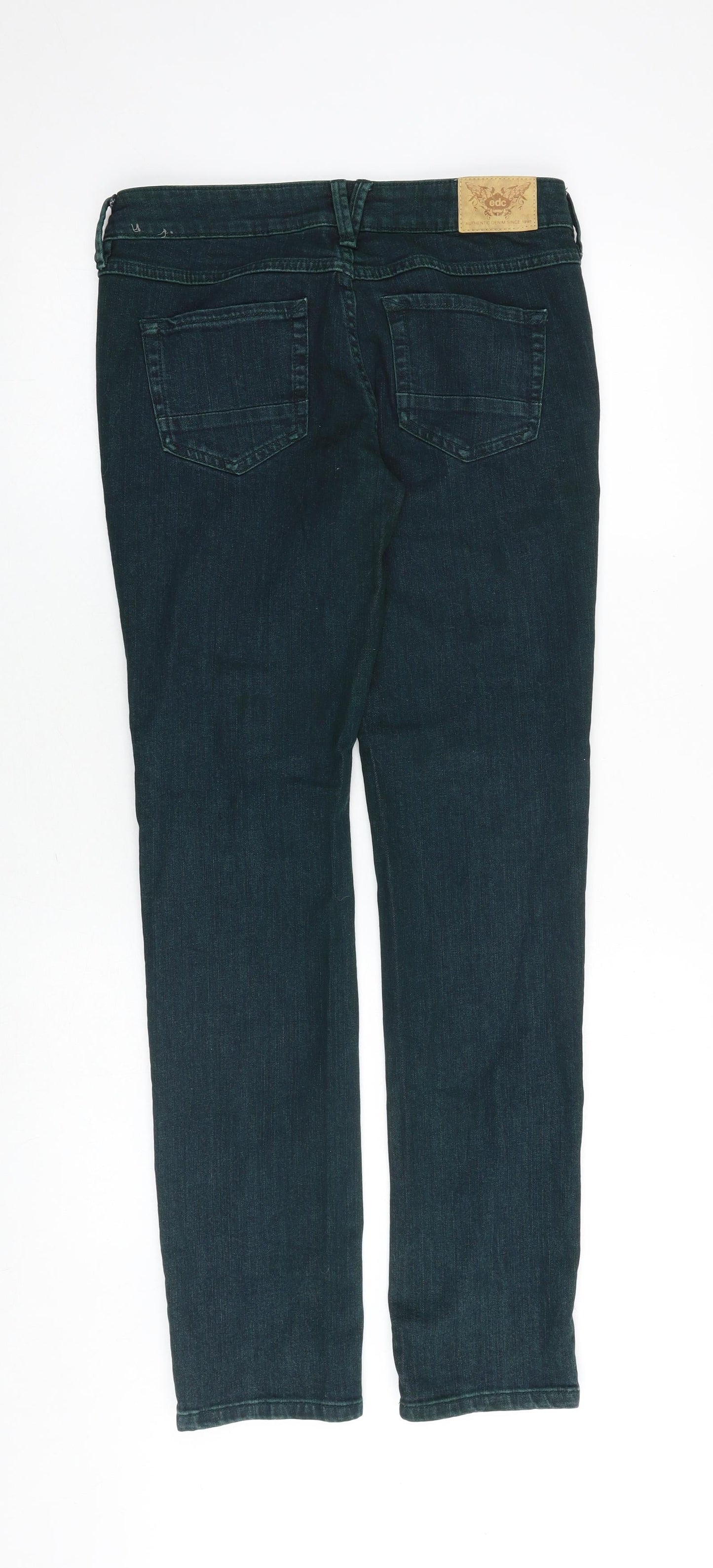 EDC Womens Green Cotton Skinny Jeans Size 28 in L32 in Regular Zip