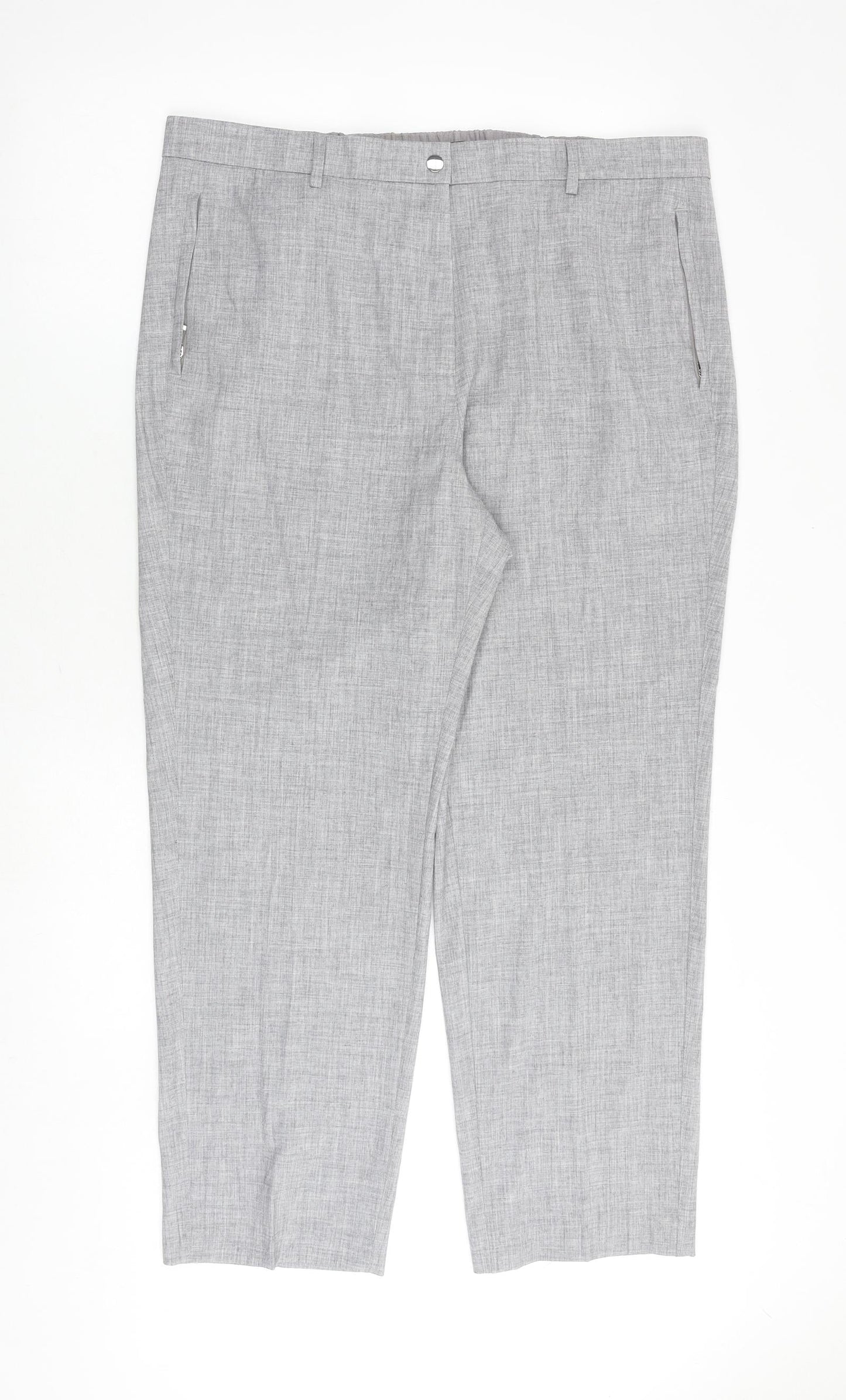 Womens UK Size 18 Marks and Spencer Regular Fit  Grey Trousers