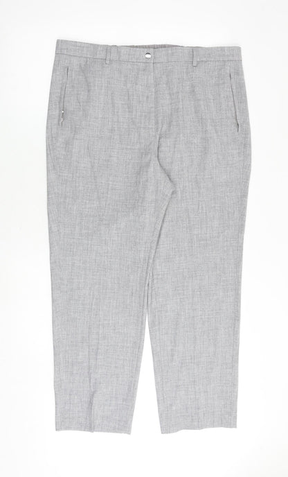 Womens UK Size 18 Marks and Spencer Regular Fit  Grey Trousers