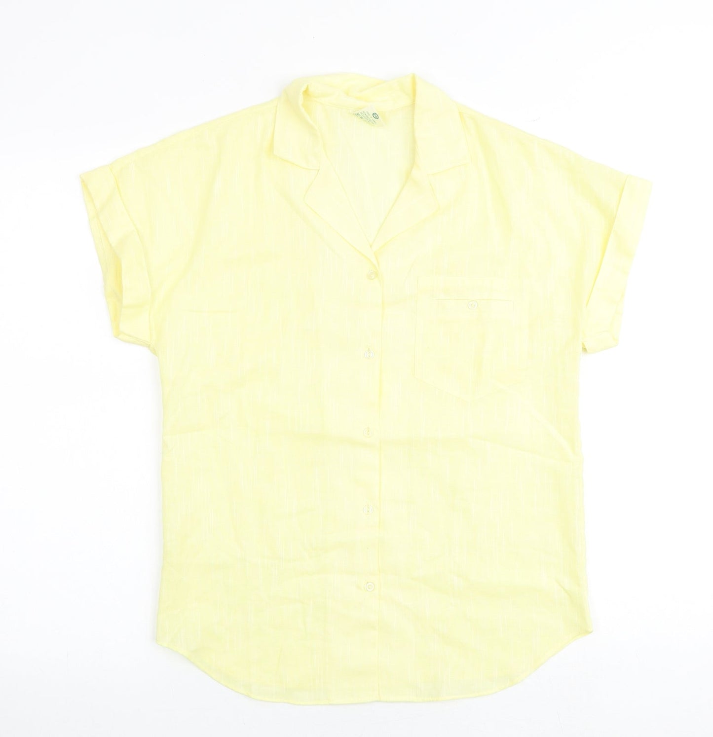 Womens UK Size 10 Canada Yellow Basic Polo