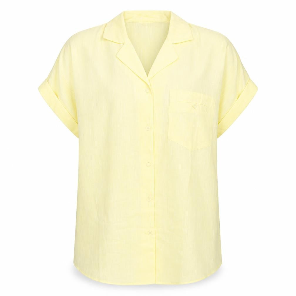 Womens UK Size 10 Canada Yellow Basic Polo