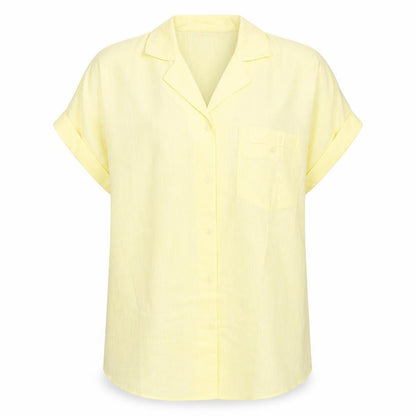 Womens UK Size 10 Canada Yellow Basic Polo