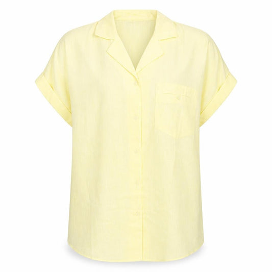 Womens UK Size 10 Canada Yellow Basic Polo