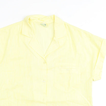 Womens UK Size 10 Canada Yellow Basic Polo