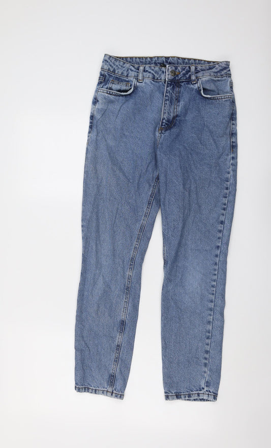 Reclaimed Vintage Womens Blue Cotton Straight Jeans Size 28 in L26 in Regular Button