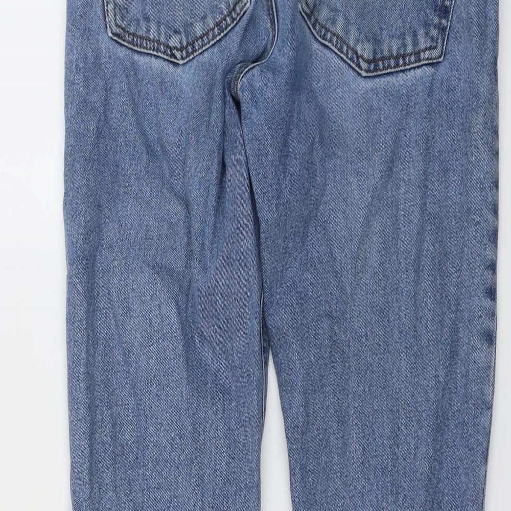 Reclaimed Vintage Womens Blue Cotton Straight Jeans Size 28 in L26 in Regular Button