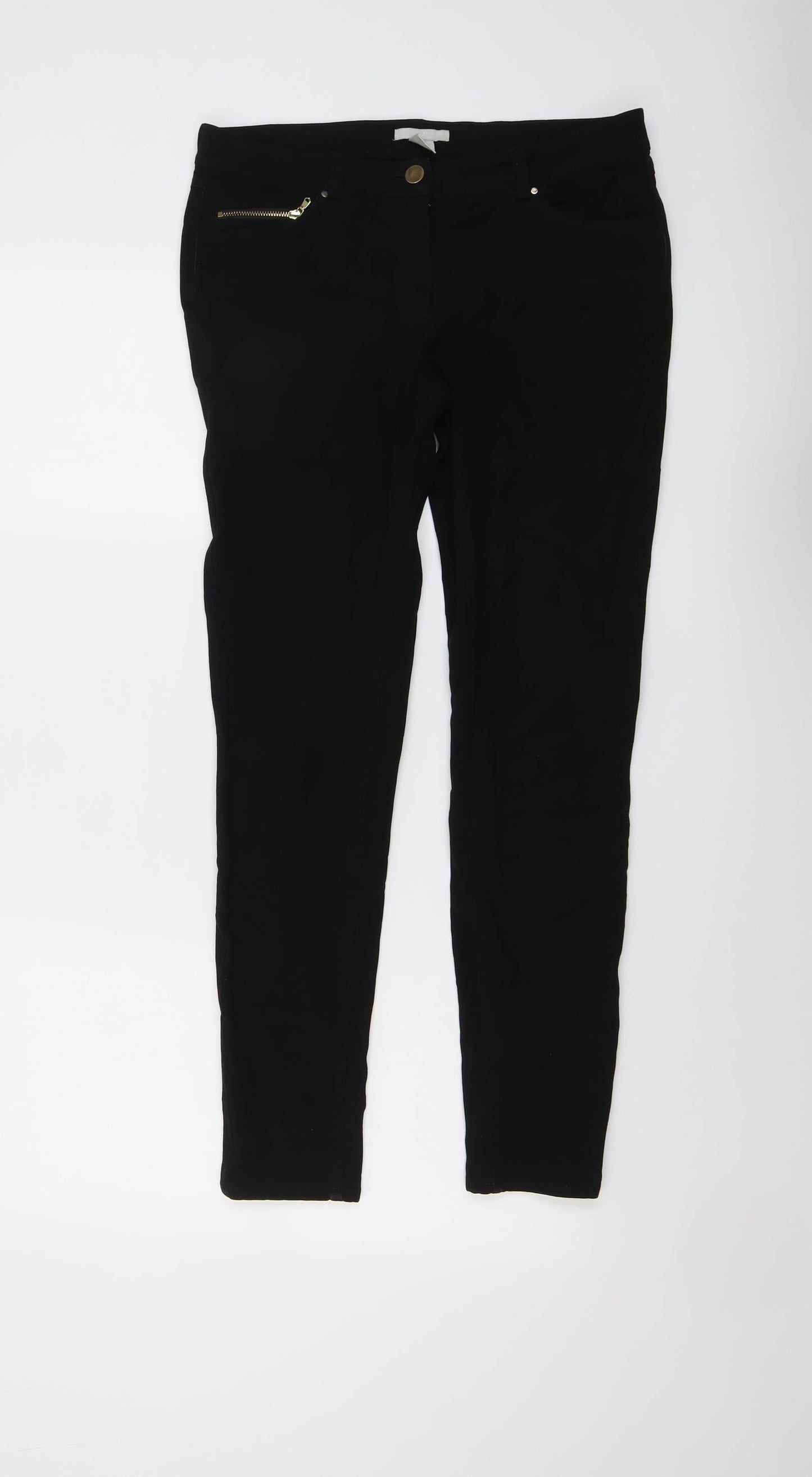 Womens UK Size 10 H&M Regular Fit Skinny Black Jeans