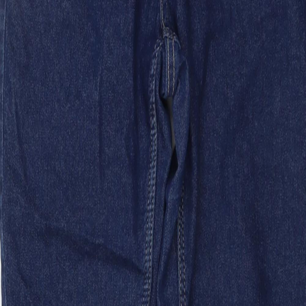 H&M Girls Blue Cotton Skinny Jeans Size 11-12 Years Regular Button
