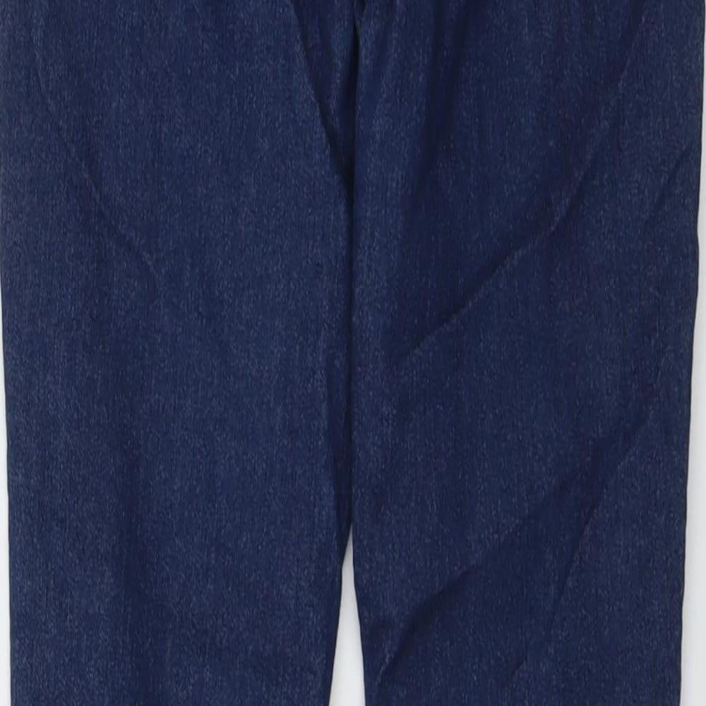 H&M Girls Blue Cotton Skinny Jeans Size 11-12 Years Regular Button