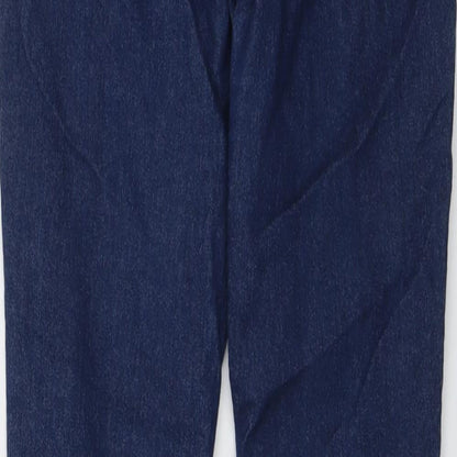 H&M Girls Blue Cotton Skinny Jeans Size 11-12 Years Regular Button