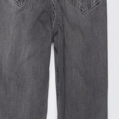 Topshop Womens Grey Cotton Skinny Jeans Size 25 in L27 in Regular Button